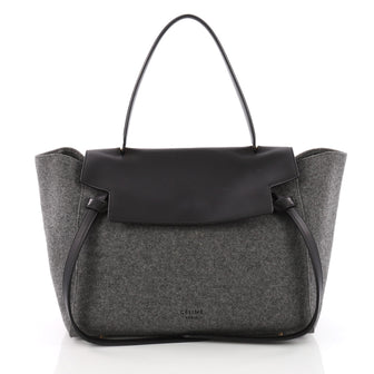 Celine Belt Bag Felt and Leather Medium Black 3647501