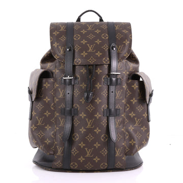 Louis Vuitton Christopher Backpack Macassar Monogram Canvas PM Brown 3647601