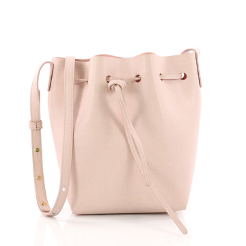 Mansur Gavriel Bucket Bag Leather Mini Pink 3648101