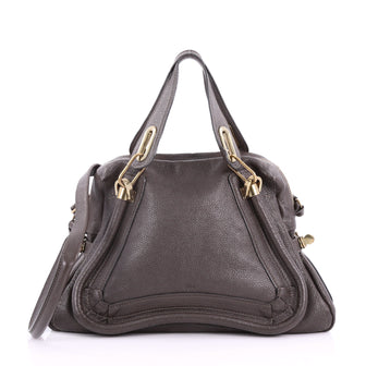 Chloe Paraty Top Handle Bag Leather Medium Brown 3649007