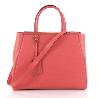 Fendi 2Jours Handbag Leather Medium Pink 36490107