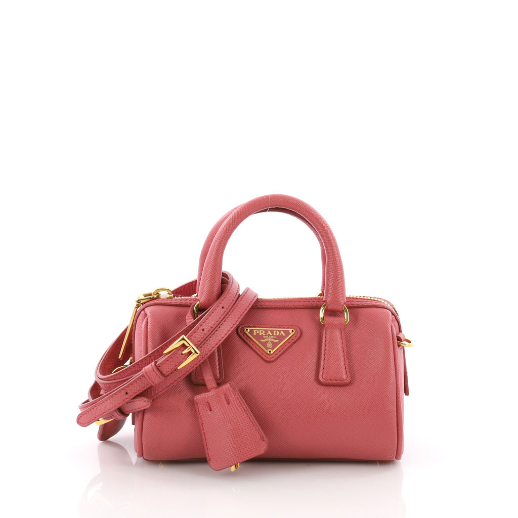 Prada Lux Convertible Boston Bag Saffiano Leather Mini 36490111
