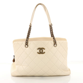 Chanel CC Crown Tote Quilted Leather Large 36490126