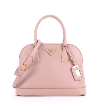 Prada Open Promenade Handbag Saffiano Leather Medium Pink 36490135