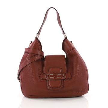 Gucci Dressage Hobo Leather Brown 36490136