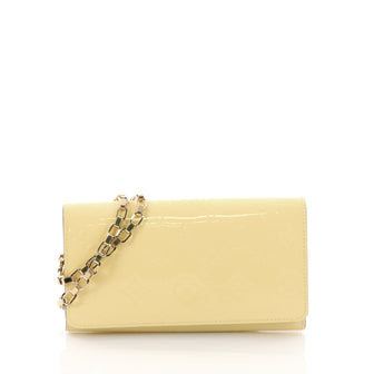 Louis Vuitton Chaine Wallet Monogram Vernis  Yellow 36490/140