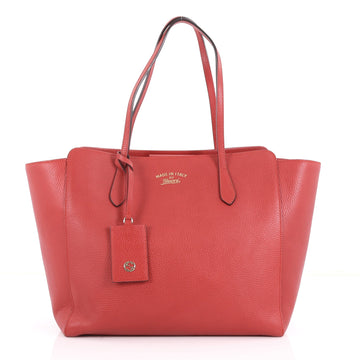 Gucci Swing Tote Leather Medium Red 36490152