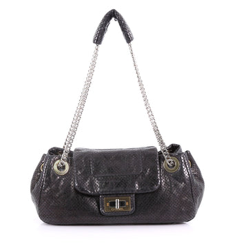 Chanel Drill Accordion Flap Bag Perforated Leather Small 3649019
