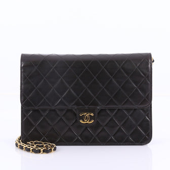 Chanel Vintage Clutch with Chain Quilted Leather Medium 3649044