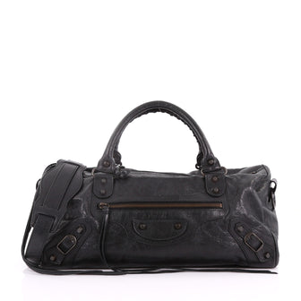 Balenciaga Twiggy Classic Studs Handbag Leather Maxi Black 3649048