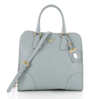 Prada Convertible Shopping Tote Saffiano Leather Large Blue 3649071