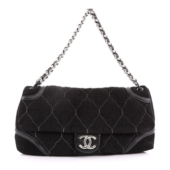 Chanel Rodeo Drive Flap Bag Quilted Microsuede Large 3649076