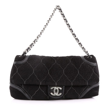 Chanel Rodeo Drive Flap Bag Quilted Microsuede Large 3649076