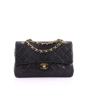 Chanel Vintage Classic Double Flap Bag Quilted Lambskin Small 	3649083