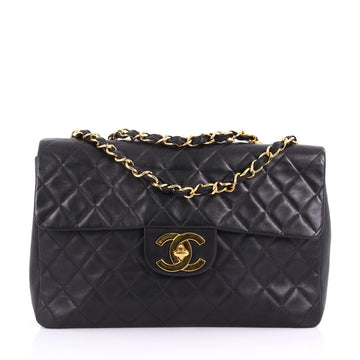 Chanel Vintage Classic Single Flap Bag Quilted Lambskin Maxi 3649086