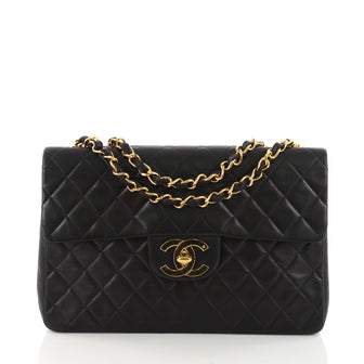 Chanel Vintage Classic Single Flap Bag Quilted Lambskin Maxi 3649095