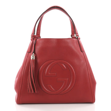 Gucci Soho Shoulder Bag Leather Medium Red 3649502