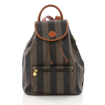 Fendi Pequin Front Pocket Backpack Coated Canvas Medium 3649605