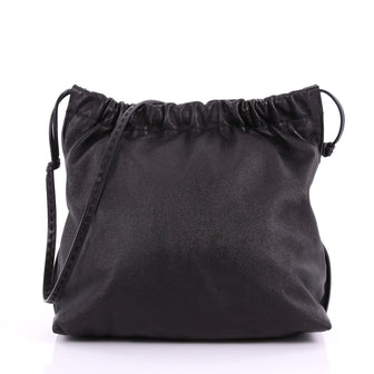 The Row Wander Elastic Shoulder Bag Leather Medium Black 3649902