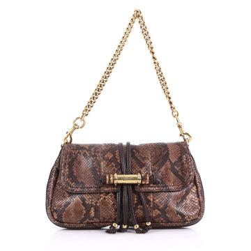 Gucci Croisette Evening Bag Python Brown 3649903
