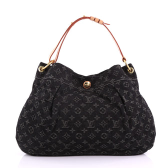 Louis Vuitton Daily Handbag Denim PM  Black 36507/01