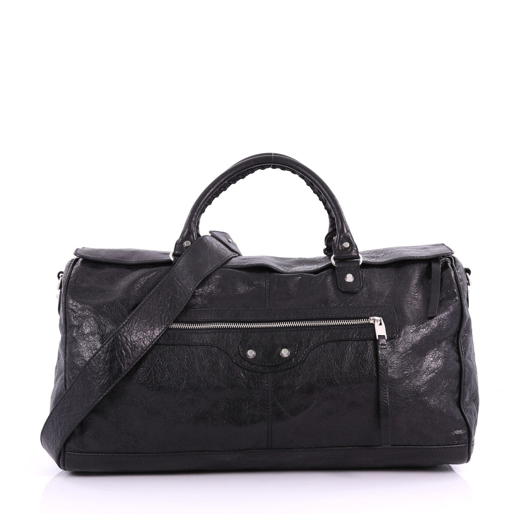 Balenciaga Squash Duffle Bag Leather Medium Black 3650904