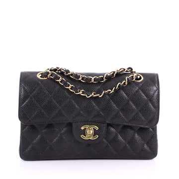Chanel Vintage Classic Double Flap Bag Quilted Caviar 3652801
