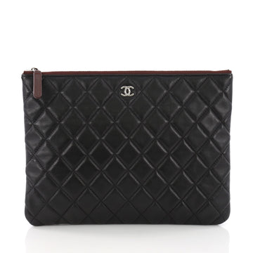 Chanel O Case Clutch Quilted Lambskin Medium 3653301