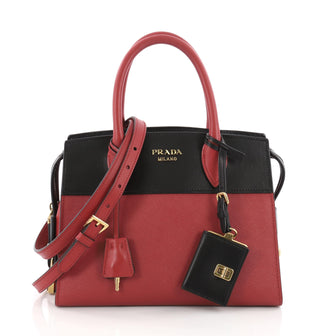Prada Esplanade Handbag Saffiano Leather Small Red 3654101
