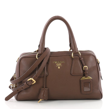 Prada Convertible Boston Bag Vitello Daino Small Brown 3654103