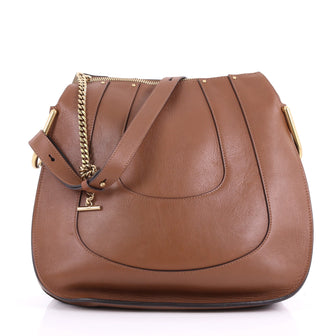 Chloe Hayley Hobo Leather Large - Designer Handbag Brown 3654519