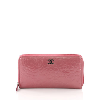 Chanel Zip Around Wallet Camellia Patent 3654520