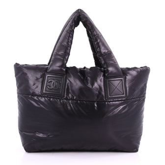 Chanel : Coco Cocoon Reversible Tote Quilted Nylon Small Black 36545/28