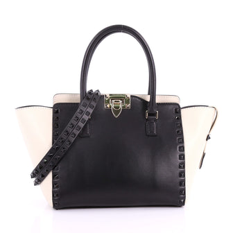 Valentino Rockstud Tote Rigid Leather Mini Black 3655402