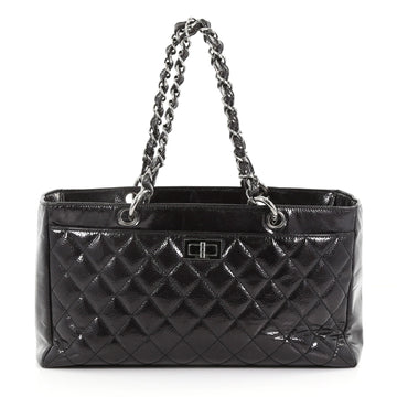 Chanel Reissue Diamond Shine Tote Quilted Patent Caviar Medium 3655601