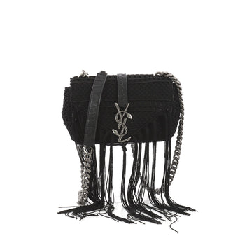 Saint Laurent Classic Monogram Crossbody Bag Crochet Over Leather Baby 3656601