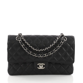 Chanel Classic Double Flap Bag Quilted Caviar Medium 3658601