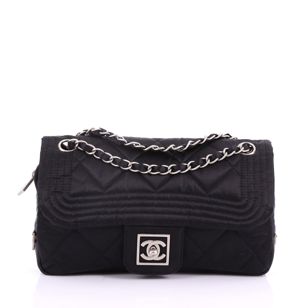 Chanel Sport Line Camera Flap Bag Quilted Nylon Small Black 3660001