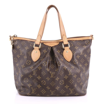 Louis Vuitton Palermo Handbag Monogram Canvas PM Brown 3660101