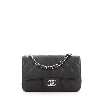Classic Single Flap Bag Quilted Caviar Mini