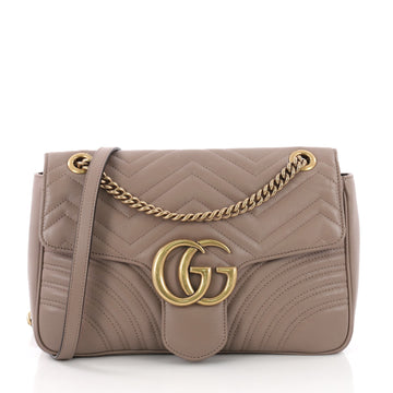 Gucci GG Marmont Flap Bag Matelasse Leather Medium 3661001