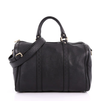 Gucci Joy Boston Bag Leather with Microguccissima Medium Black 3661901