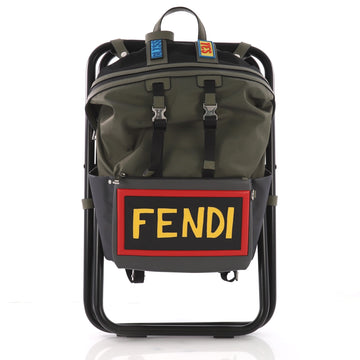 Fendi Vocabulary Camping Backpack Nylon Green 3662708