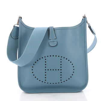 Hermes Evelyne Crossbody Gen I Epsom PM Blue 3662710