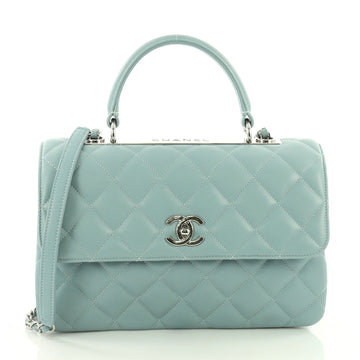 Trendy CC Top Handle Bag Quilted Lambskin Medium