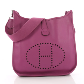Hermes Evelyne Crossbody Gen I Epsom GM Purple 3662734