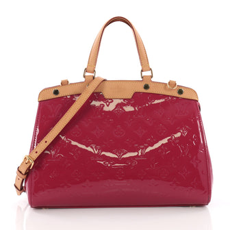 Louis Vuitton Brea Handbag Monogram Vernis MM Pink 3662741