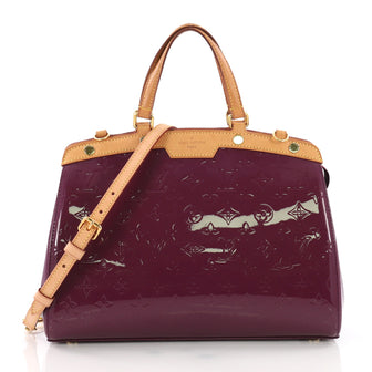 Louis Vuitton Brea Handbag Monogram Vernis MM Purple 3662746