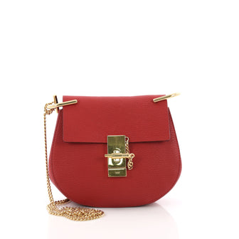 Chloe Drew Crossbody Bag Leather Mini Red 3662752