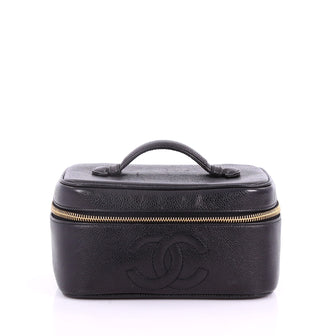 Chanel Vintage Timeless Cosmetic Case Caviar Black 3662755